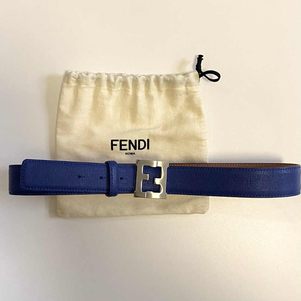 Blue Fendi Belt